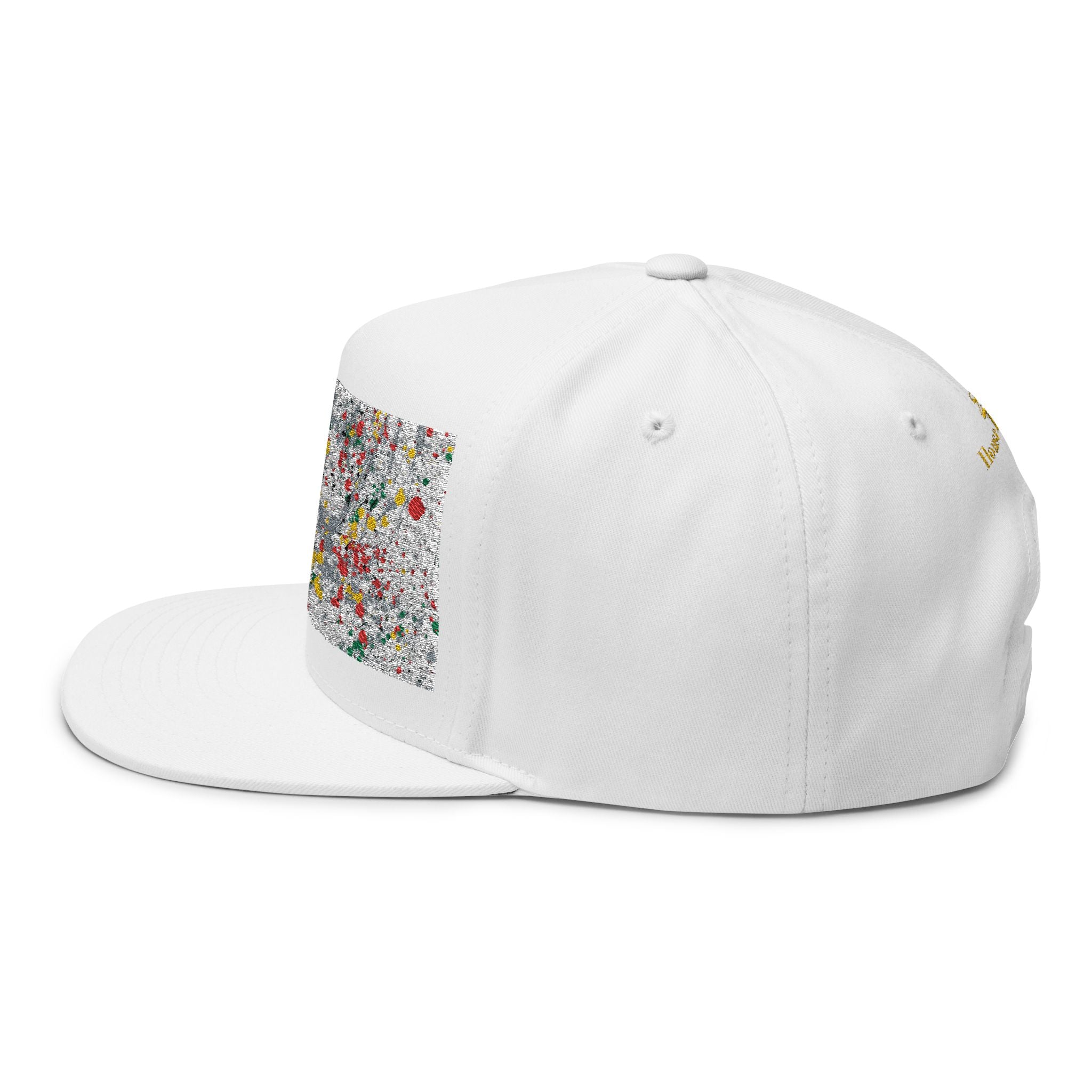 Golden Splat Flat Bill Cap (Embroidery)
