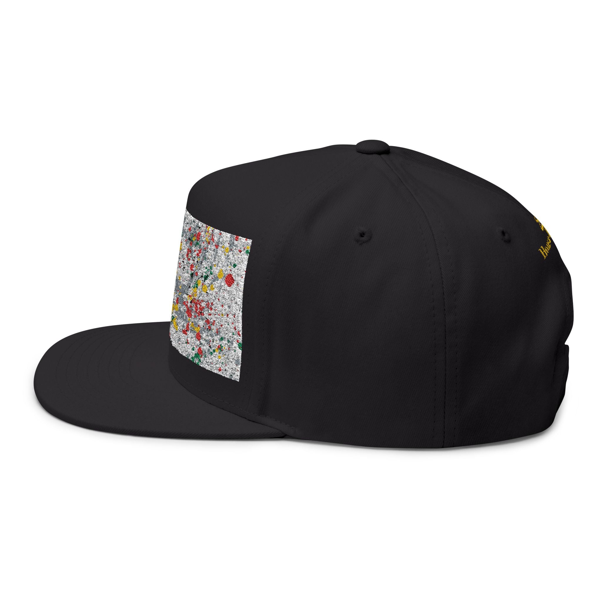 Golden Splat Flat Bill Cap (Embroidery)