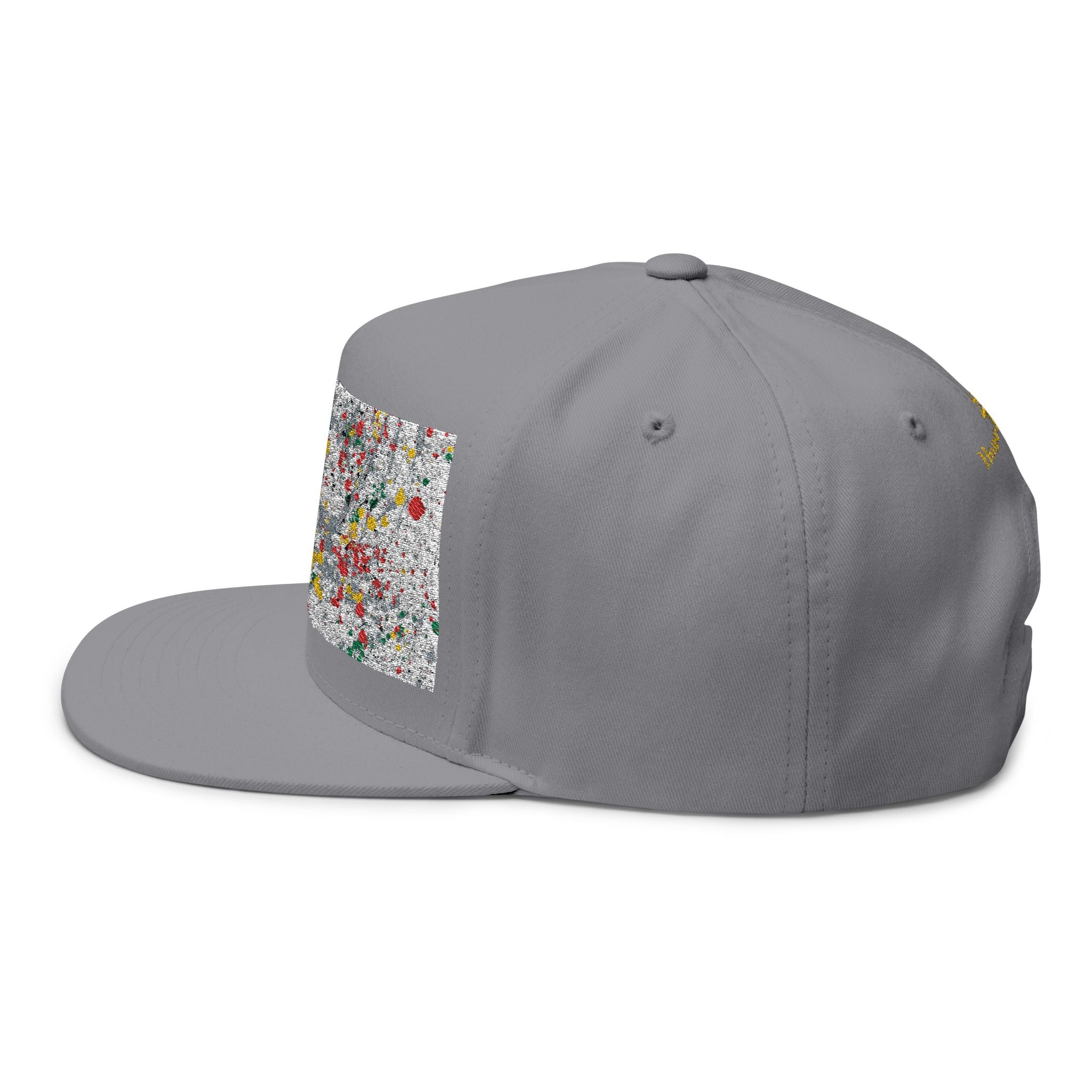 Golden Splat Flat Bill Cap (Embroidery)