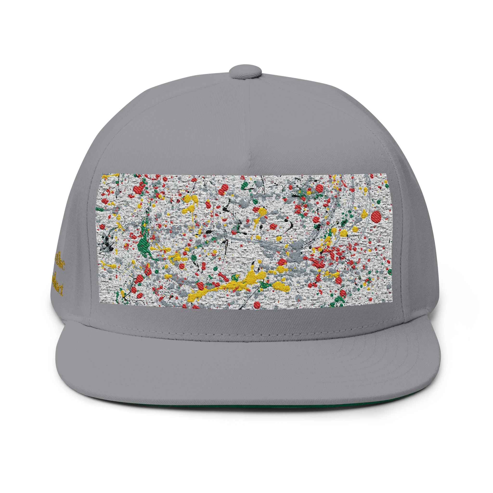 Golden Splat Flat Bill Cap (Embroidery)