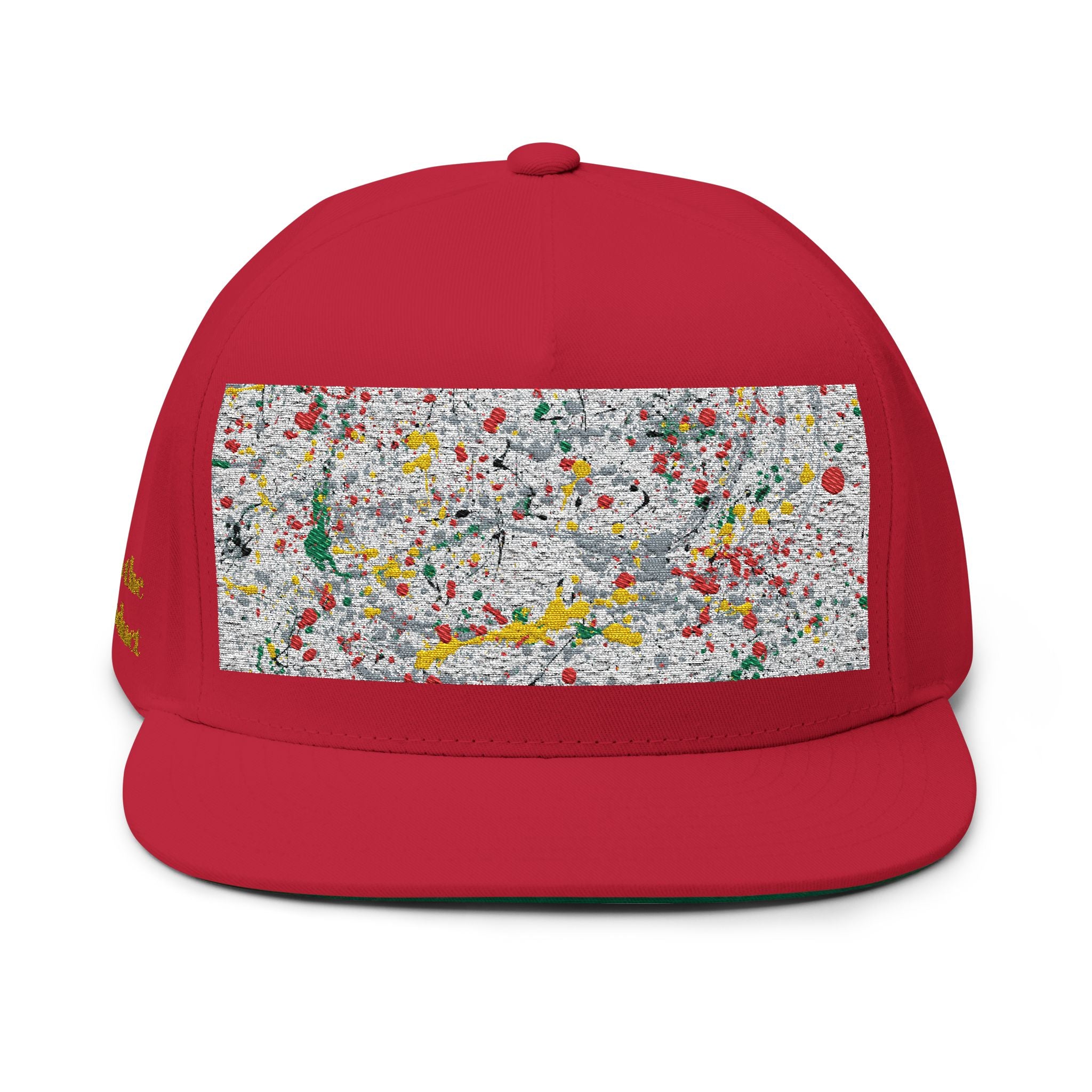 Golden Splat Flat Bill Cap (Embroidery)